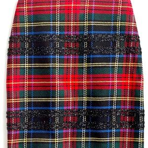 J.CREW STEWART TARTAN PLAID SKIRT, Size 12 •NEW WITHOUT TAGS-•
